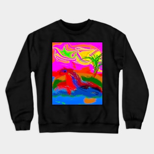 Abstract Island Crewneck Sweatshirt